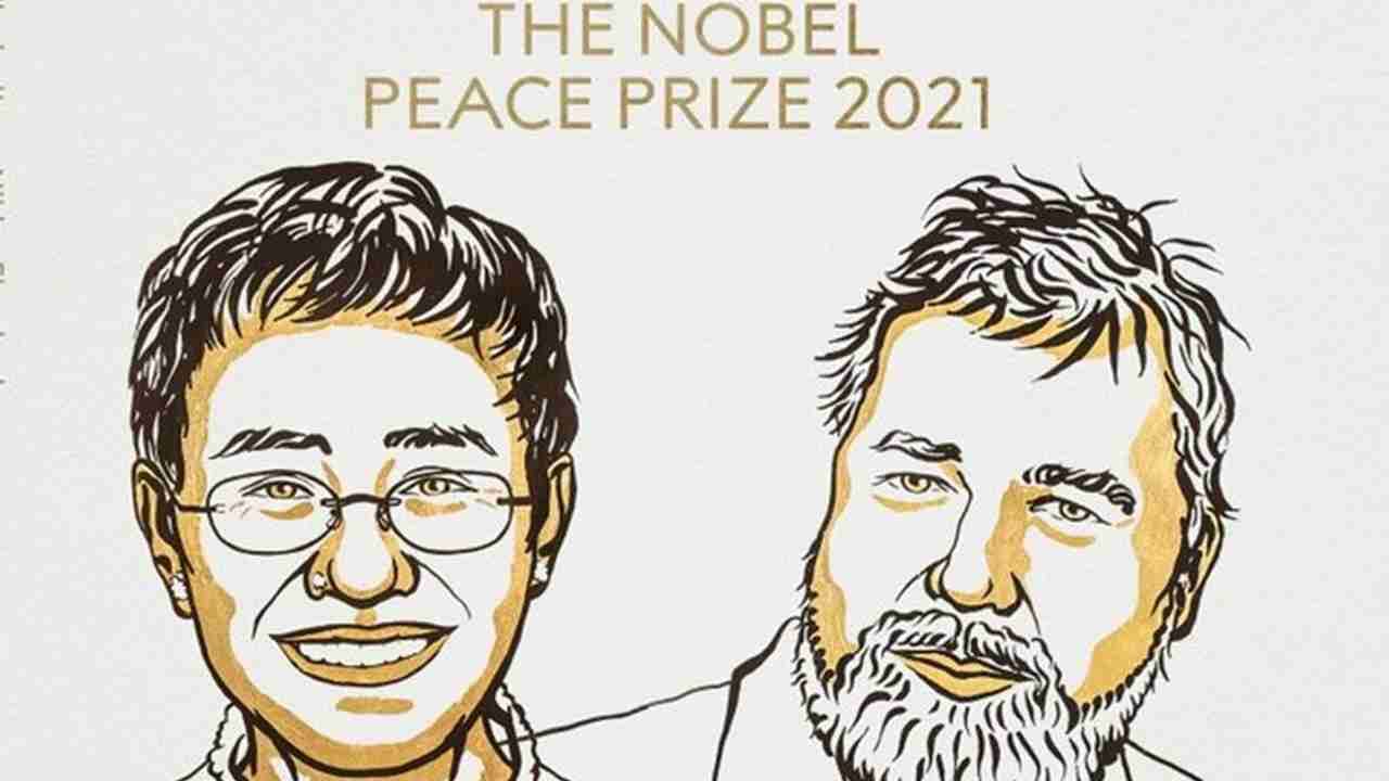Nobel Peace Prize 2021: ರಷ್ಯಾ ಮತ್ತು ಫಿಲಿಪೈನ್ಸ್​​ನ ಇಬ್ಬರು ಪತ್ರಕರ್ತರಿಗೆ ನೊಬೆಲ್​ ಶಾಂತಿ ಪುರಸ್ಕಾರ