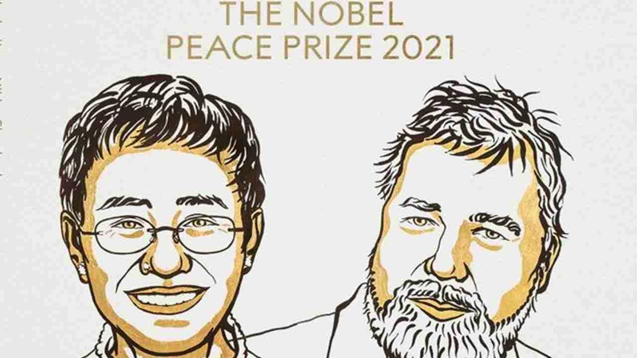 Nobel Peace Prize 2021: ರಷ್ಯಾ ಮತ್ತು ಫಿಲಿಪೈನ್ಸ್ನ ಇಬ್ಬರು ಪತ್ರಕರ್ತರಿಗೆ ನೊಬೆಲ್ ಶಾಂತಿ ಪುರಸ್ಕಾರ Nobel Peace Prize 2021: ರಷ್ಯಾ ಮತ್ತು ಫಿಲಿಪೈನ್ಸ್ನ ಇಬ್ಬರು ಪತ್ರಕರ್ತರಿಗೆ ನೊಬೆಲ್ ಶಾಂತಿ ಪುರಸ್ಕಾರ