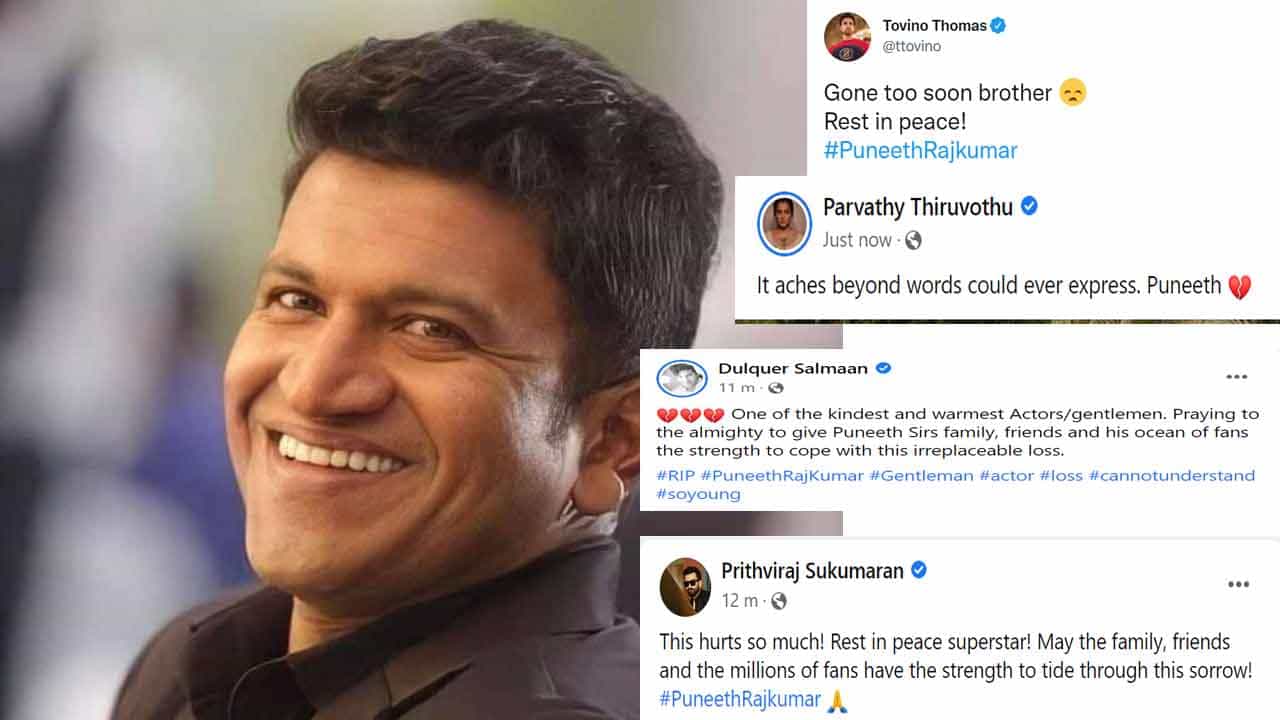 ಪುನೀತ್ ರಾಜ್ಕುಮಾರ್ ನಿಧನಕ್ಕೆ ಕಂಬನಿ ಮಿಡಿದ ಮಲಯಾಳಂ ಚಿತ್ರರಂಗ ಪುನೀತ್ ರಾಜ್ಕುಮಾರ್ ನಿಧನಕ್ಕೆ ಕಂಬನಿ ಮಿಡಿದ ಮಲಯಾಳಂ ಚಿತ್ರರಂಗ
