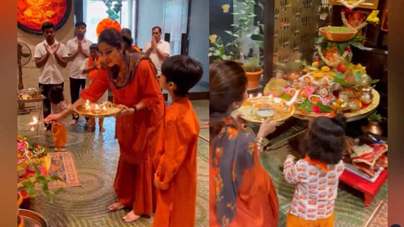 ಶಿಲ್ಪಾ ಶೆಟ್ಟಿ ಮನೆಯಲ್ಲಿ ನವರಾತ್ರಿ ವೈಭವ; ಮಕ್ಕಳಿಗೆ ಕಲಿಸುತ್ತಿರುವ ಪಾಠ ಎಂಥದ್ದು?