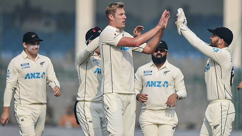 IND vs NZ: Mayank, Gill, Rahane; R CB bowler sinks to India in Kanpur Test  IND vs NZ Kyle Jamieson gets Mayank Agarwal and Shubman Gill Rahanes  wickets in Kanpur Test |