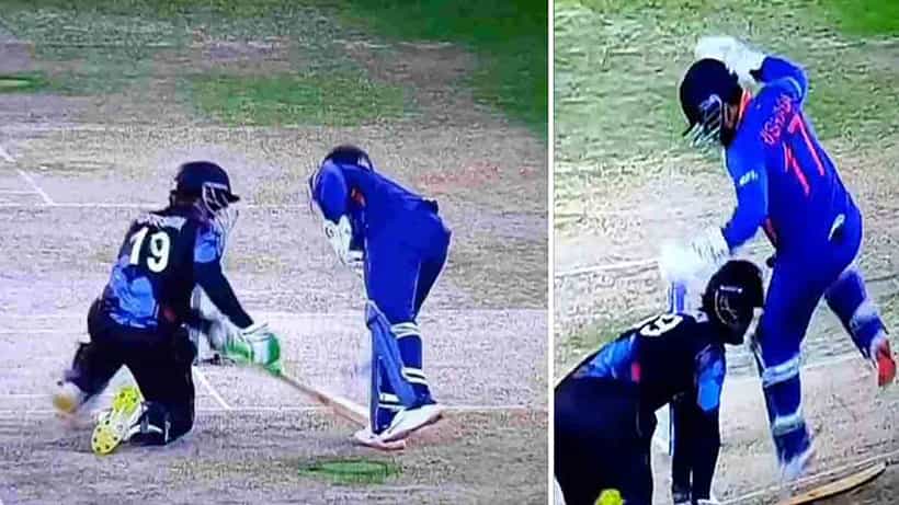 Rishabh Pant: ನಮೀಬಿಯಾ ಬ್ಯಾಟರ್ನ ಬ್ಯಾಟ್ಗೆ ಮೆಟ್ಟಿದ ರಿಷಭ್ ಪಂತ್: ತಪ್ಪು ಗೊತ್ತಾಗಿ ತಕ್ಷಣ ಮಾಡಿದ್ದೇನು ನೋಡಿ