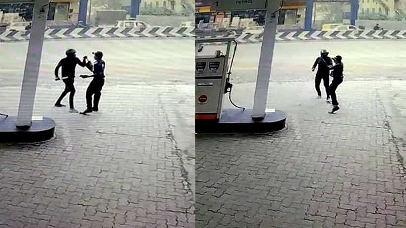 ಬೆಂಗಳೂರು ಪೆಟ್ರೋಲ್ ಬಂಕ್ನಲ್ಲಿ ಹಾಡಹಗಲೇ ದರೋಡೆಗೆ ಯತ್ನ; ಲಾಂಗ್ ಬೀಸಿ ಹಣದ ಬ್ಯಾಗ್ಗೆ ಕೈಹಾಕಿದ್ದ ದುಷ್ಕರ್ಮಿ