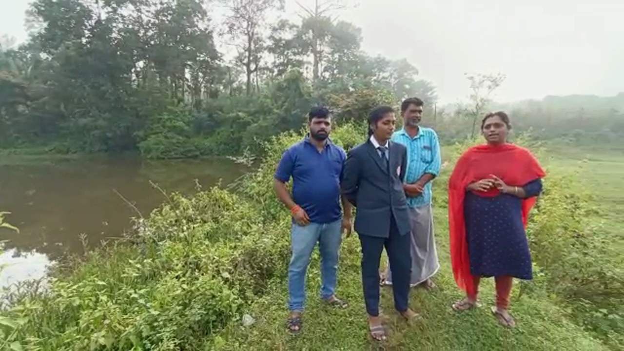 puc girl student rescues man who attempted to suicide by jumping into lake in gonikoppal
