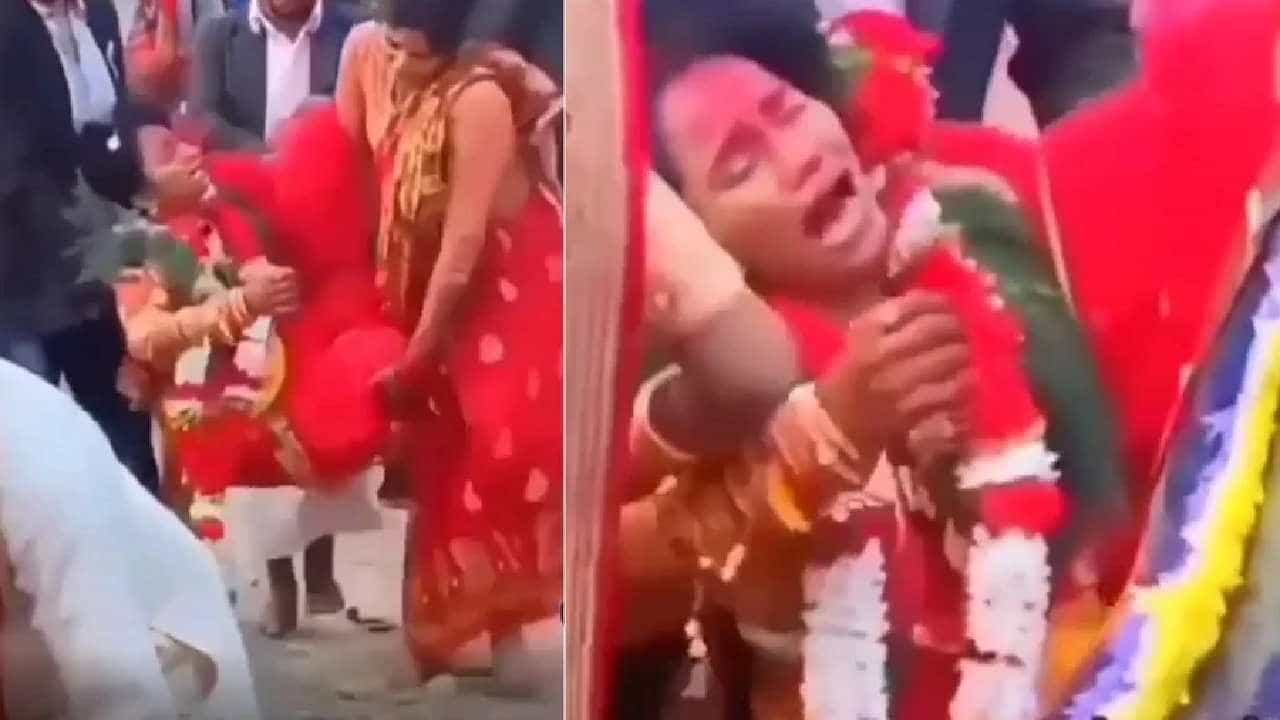 Viral Video: ವರನ ಜೊತೆ ತೆರಳಲ್ಲ ಎಂದ ವಧುವನ್ನು ಬಲವಂತವಾಗಿ ಕಳುಹಿಸಿಕೊಟ್ಟ ಕುಟುಂಬಸ್ಥರು Viral Video: ವರನ ಜೊತೆ ತೆರಳಲ್ಲ ಎಂದ ವಧುವನ್ನು ಬಲವಂತವಾಗಿ ಕಳುಹಿಸಿಕೊಟ್ಟ ಕುಟುಂಬಸ್ಥರು