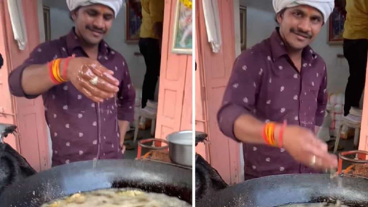 Viral Video: ಬಿಸಿ ಎಣ್ಣೆಯೊಳಗೆ ಕೈ ಹಾಕಿ ಪಕೋಡ ಮಾಡಿದ ವ್ಯಾಪಾರಿ; ಶಾಕಿಂಗ್ ವಿಡಿಯೋ ಇಲ್ಲಿದೆ Viral Video: ಬಿಸಿ ಎಣ್ಣೆಯೊಳಗೆ ಕೈ ಹಾಕಿ ಪಕೋಡ ಮಾಡಿದ ವ್ಯಾಪಾರಿ; ಶಾಕಿಂಗ್ ವಿಡಿಯೋ ಇಲ್ಲಿದೆ