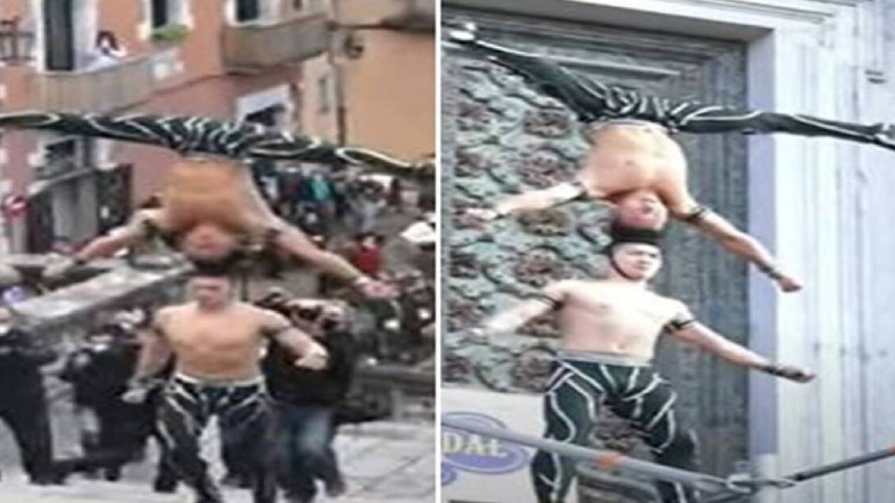 Viral Video: ತಲೆಯ ಮೇಲೆ ಸಹೋದರನನ್ನು ಹೊತ್ತುಕೊಂಡು 53 ಸೆಕೆಂಡ್​ಗಳಲ್ಲಿ 100 ಮೆಟ್ಟಿಲುಗಳನ್ನು ಹತ್ತಿದ ವ್ಯಕ್ತಿ