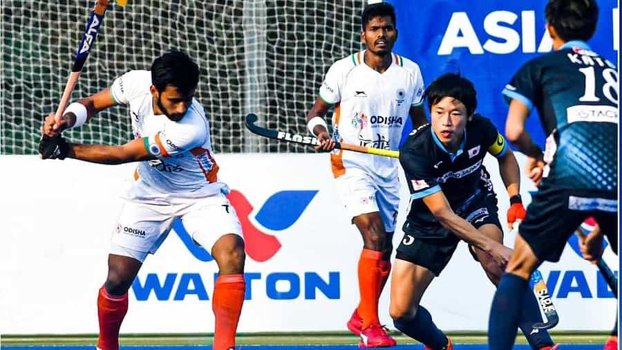 Asian Hockey Championship: ಹ್ಯಾಟ್ರಿಕ್ ಗೆಲುವು; ಹಾಲಿ ಚಾಂಪಿಯನ್ ಜಪಾನ್ಗೆ ಸೋಲುಣಿಸಿದ ಭಾರತ ಹಾಕಿ ತಂಡ! Asian Hockey Championship: ಹ್ಯಾಟ್ರಿಕ್ ಗೆಲುವು; ಹಾಲಿ ಚಾಂಪಿಯನ್ ಜಪಾನ್ಗೆ ಸೋಲುಣಿಸಿದ ಭಾರತ ಹಾಕಿ ತಂಡ!