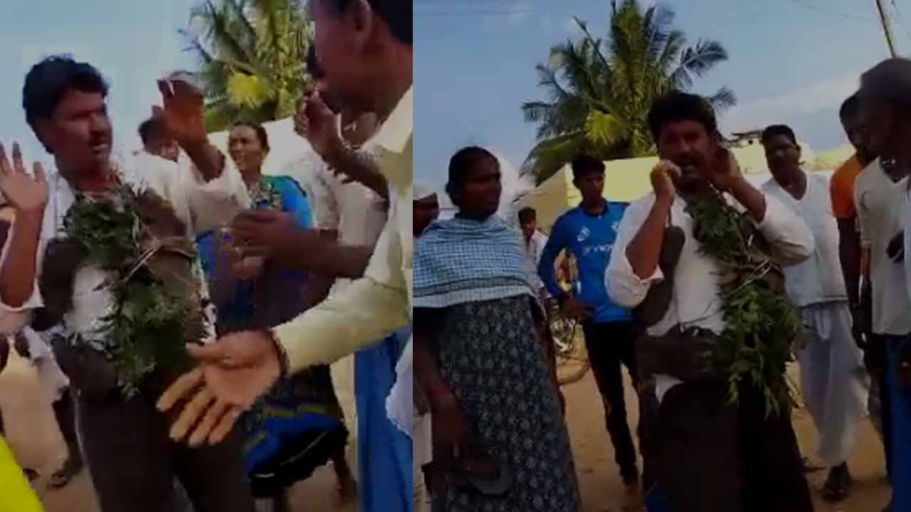 ಕೊಪ್ಪಳದಲ್ಲಿ ವ್ಯಕ್ತಿಗೆ ಚಪ್ಪಲಿ ಹಾಕಿ ಮೆರವಣಿಗೆ! 55 ಜನರ ವಿರುದ್ಧ ದೂರು ದಾಖಲು ಕೊಪ್ಪಳದಲ್ಲಿ ವ್ಯಕ್ತಿಗೆ ಚಪ್ಪಲಿ ಹಾಕಿ ಮೆರವಣಿಗೆ! 55 ಜನರ ವಿರುದ್ಧ ದೂರು ದಾಖಲು