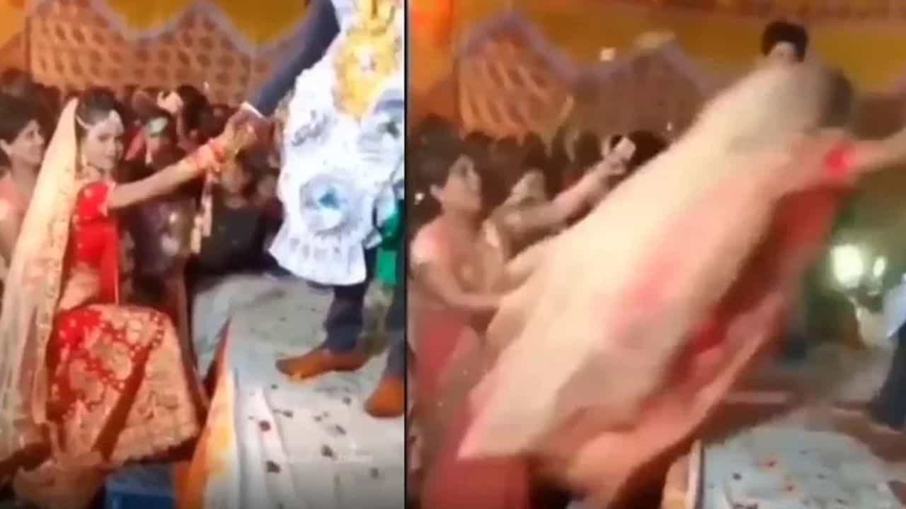 Viral Video: ಅತಿಥಿಗಳ ಮುಂದೆಯೇ ವಧುವಿನ ಕೈ ಹಿಡಿದು ಎಳೆದ ವರ; ವೈರಲ್ ಆದ ವಿಡಿಯೋ ನೋಡಿ Viral Video: ಅತಿಥಿಗಳ ಮುಂದೆಯೇ ವಧುವಿನ ಕೈ ಹಿಡಿದು ಎಳೆದ ವರ; ವೈರಲ್ ಆದ ವಿಡಿಯೋ ನೋಡಿ