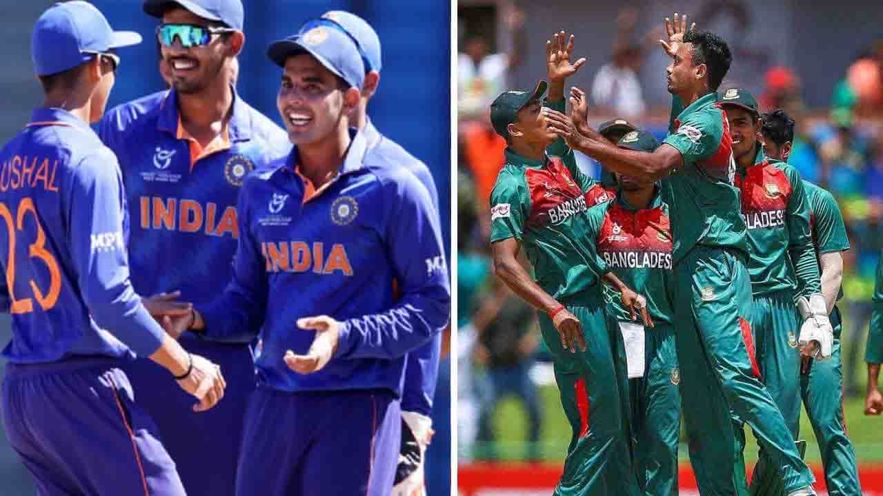 U19 World Cup 2022: ಇಂದು ಭಾರತಕ್ಕೆ ಬಾಂಗ್ಲಾದೇಶ ಎದುರಾಳಿ: ಯಾವುದರಲ್ಲಿ ನೇರ ಪ್ರಸಾರ, ಎಷ್ಟು ಗಂಟೆಗೆ ಪಂದ್ಯ? U19 World Cup 2022: ಇಂದು ಭಾರತಕ್ಕೆ ಬಾಂಗ್ಲಾದೇಶ ಎದುರಾಳಿ: ಯಾವುದರಲ್ಲಿ ನೇರ ಪ್ರಸಾರ, ಎಷ್ಟು ಗಂಟೆಗೆ ಪಂದ್ಯ?
