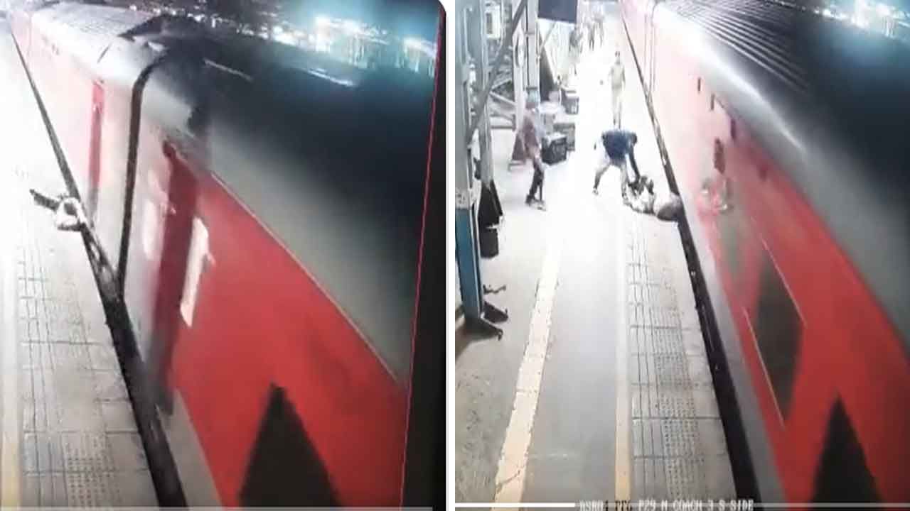 ಮಹಾರಾಷ್ಟ್ರದಲ್ಲಿ ಚಲಿಸುತ್ತಿರುವ ರೈಲು ಹತ್ತಲು ಹೋಗಿ ಬಿದ್ದ ಪ್ರಯಾಣಿಕನನ್ನು ರಕ್ಷಿಸಿದ ಆರ್ಪಿಎಫ್ ಸಿಬ್ಬಂದಿ; ವಿಡಿಯೊ ನೋಡಿ ಮಹಾರಾಷ್ಟ್ರದಲ್ಲಿ ಚಲಿಸುತ್ತಿರುವ ರೈಲು ಹತ್ತಲು ಹೋಗಿ ಬಿದ್ದ ಪ್ರಯಾಣಿಕನನ್ನು ರಕ್ಷಿಸಿದ ಆರ್ಪಿಎಫ್ ಸಿಬ್ಬಂದಿ; ವಿಡಿಯೊ ನೋಡಿ