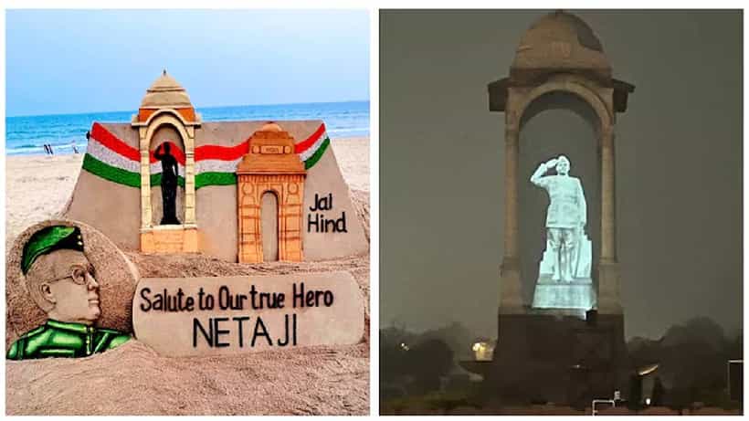 ಸುಭಾಷ್ ಚಂದ್ರ ಬೋಸ್ 125ನೇ ಜನ್ಮದಿನ; ಮರಳಿನ ಕಲಾಕೃತಿ ಮೂಲಕ ಸ್ಮರಿಸಿದ ಕಲಾವಿದ ಸುದರ್ಶನ್ ಪಟ್ನಾಯಕ್