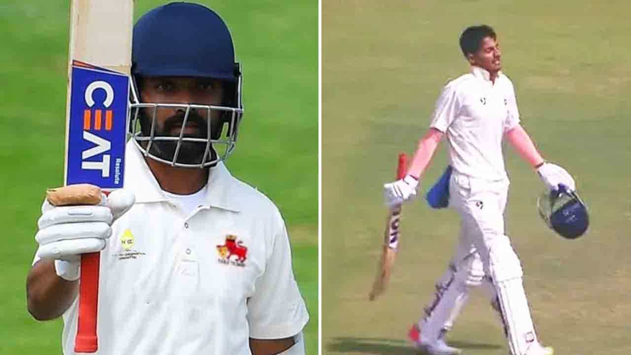 Ranji Trophy 2021-22: ಸೀನಿಯರ್ ರಹಾನೆ, ಜೂನಿಯರ್ ಯಶ್ ಶತಕದ ಮೂಲಕ 2 ವರ್ಷಗಳ ಬಳಿಕ ರಣಜಿ ಟ್ರೋಫಿಗೆ ಚಾಲನೆ Ranji Trophy 2021-22: ಸೀನಿಯರ್ ರಹಾನೆ, ಜೂನಿಯರ್ ಯಶ್ ಶತಕದ ಮೂಲಕ 2 ವರ್ಷಗಳ ಬಳಿಕ ರಣಜಿ ಟ್ರೋಫಿಗೆ ಚಾಲನೆ