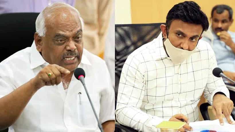 ತಾಕತ್ತು ಇದ್ರೆ ಕೋಚಿಮುಲ್ ವಿಭಜನೆ ನಿಲ್ಲಿಸಿ: ರಮೇಶ್ಕುಮಾರ್, ನಂಜೇಗೌಡರಿಗೆ ಸಚಿವ ಸುಧಾಕರ್ ಸವಾಲು