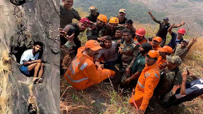 ಕೇರಳ: 43 ಗಂಟೆಗಳಿಗಿಂತಲೂ ಹೆಚ್ಚು ಕಾಲ ಮಲಂಬುಳ ಬೆಟ್ಟದ ಸೀಳಿನಲ್ಲಿ ಸಿಲುಕಿದ್ದ ಯುವಕನನ್ನು ರಕ್ಷಿಸಿದ ಸೇನಾಪಡೆ