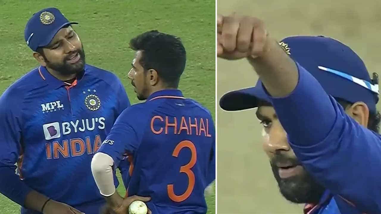 Rohit Sharma: ಮೈದಾನದಲ್ಲೇ ತಾಳ್ಮೆ ಕಳೆದುಕೊಂಡ ರೋಹಿತ್: ಸಿಟ್ಟಿನಲ್ಲಿ ಚಹಲ್​ಗೆ ಹೇಳಿದ್ದೇನು ಗೊತ್ತಾ?