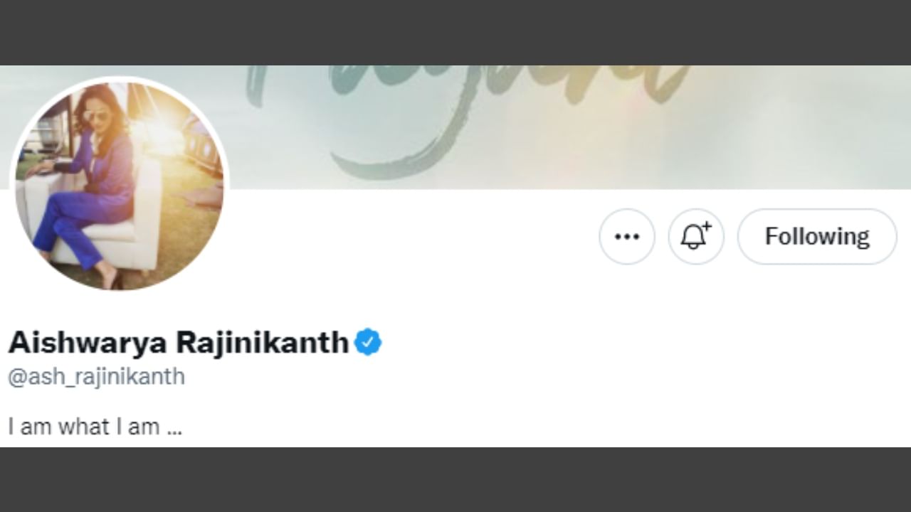 Aishwaryaa Rajinikanth twitter name changed