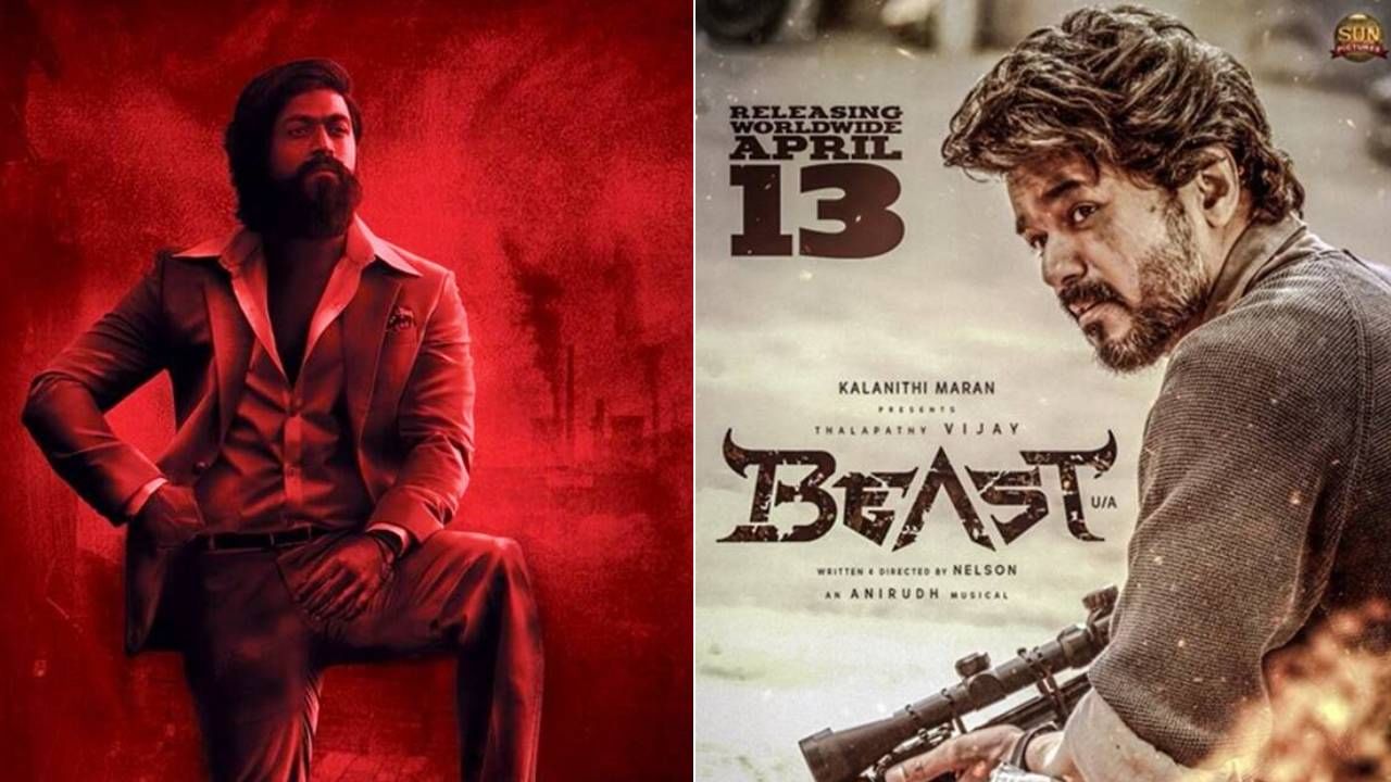 Beast: ‘ಕೆಜಿಎಫ್​​ 2’ಗೆ ಒಂದು ದಿನ ಮೊದಲೇ ‘ಬೀಸ್ಟ್’ ಎಂಟ್ರಿ; ಗೆಲ್ಲೋದು ಯಶ್ ಎಂದ ಫ್ಯಾನ್ಸ್