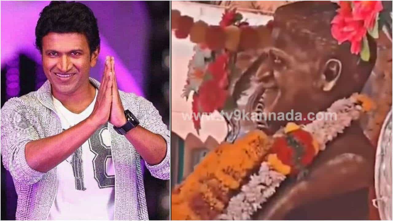 ಪುನೀತ್ ಮೇಲಿನ ಅಭಿಮಾನಕ್ಕೆ ಮೂರ್ತಿ ಪ್ರತಿಷ್ಠಾಪಿಸಿ ಸಂಭ್ರಮಿಸಿದ ಫ್ಯಾನ್ಸ್; ಇಲ್ಲಿದೆ ವಿಡಿಯೋ ಪುನೀತ್ ಮೇಲಿನ ಅಭಿಮಾನಕ್ಕೆ ಮೂರ್ತಿ ಪ್ರತಿಷ್ಠಾಪಿಸಿ ಸಂಭ್ರಮಿಸಿದ ಫ್ಯಾನ್ಸ್; ಇಲ್ಲಿದೆ ವಿಡಿಯೋ