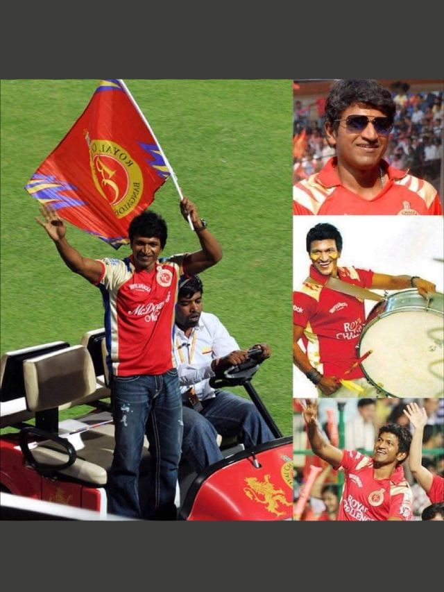 Puneeth Rajkumar in RCB Jersy (1)