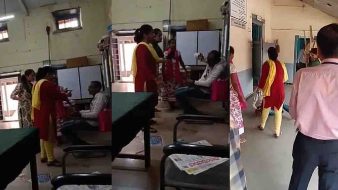 ಬೆಳಗಾವಿ: ಲೈಂಗಿಕ ಕಿರುಕುಳ ನೀಡಿದ ಉಪನ್ಯಾಸಕನಿಗೆ ಚಪ್ಪಲಿ ಏಟು ನೀಡಿ ಬುದ್ದಿ ಕಲಿಸಿದ ಅತಿಥಿ ಉಪನ್ಯಾಸಕಿಯರು, ವಿಡಿಯೋ ವೈರಲ್ ಬೆಳಗಾವಿ: ಲೈಂಗಿಕ ಕಿರುಕುಳ ನೀಡಿದ ಉಪನ್ಯಾಸಕನಿಗೆ ಚಪ್ಪಲಿ ಏಟು ನೀಡಿ ಬುದ್ದಿ ಕಲಿಸಿದ ಅತಿಥಿ ಉಪನ್ಯಾಸಕಿಯರು, ವಿಡಿಯೋ ವೈರಲ್