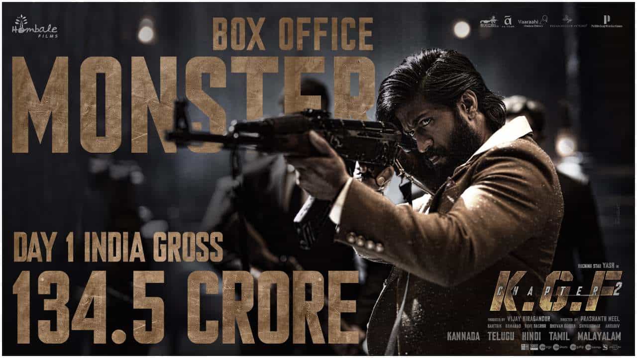 KGF Chapter 2 Collection: ಫಸ್ಟ್ ಡೇ 134.5 ಕೋಟಿ ರೂ. ಕಲೆಕ್ಷನ್ ಮಾಡಿದ ‘ಕೆಜಿಎಫ್ 2’; ವಿಶ್ವಾದ್ಯಂತ ಗಳಿಸಿದ್ದು ಇನ್ನೂ ಹೆಚ್ಚು KGF Chapter 2 Collection: ಫಸ್ಟ್ ಡೇ 134.5 ಕೋಟಿ ರೂ. ಕಲೆಕ್ಷನ್ ಮಾಡಿದ ‘ಕೆಜಿಎಫ್ 2’; ವಿಶ್ವಾದ್ಯಂತ ಗಳಿಸಿದ್ದು ಇನ್ನೂ ಹೆಚ್ಚು