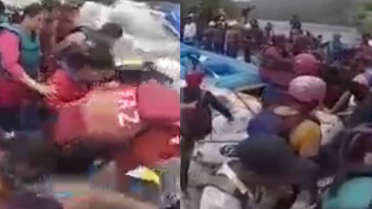 River Rafting: ಕಾಳಿ ನದಿಯಲ್ಲಿ ಬೋಟ್ ಮುಳುಗಡೆ, ಮಕ್ಕಳು ಸೇರಿ 12 ಪ್ರವಾಸಿಗರು ಗ್ರೇಟ್ ಎಸ್ಕೇಪ್- ವಿಡಿಯೋ ಇದೆ River Rafting: ಕಾಳಿ ನದಿಯಲ್ಲಿ ಬೋಟ್ ಮುಳುಗಡೆ, ಮಕ್ಕಳು ಸೇರಿ 12 ಪ್ರವಾಸಿಗರು ಗ್ರೇಟ್ ಎಸ್ಕೇಪ್- ವಿಡಿಯೋ ಇದೆ
