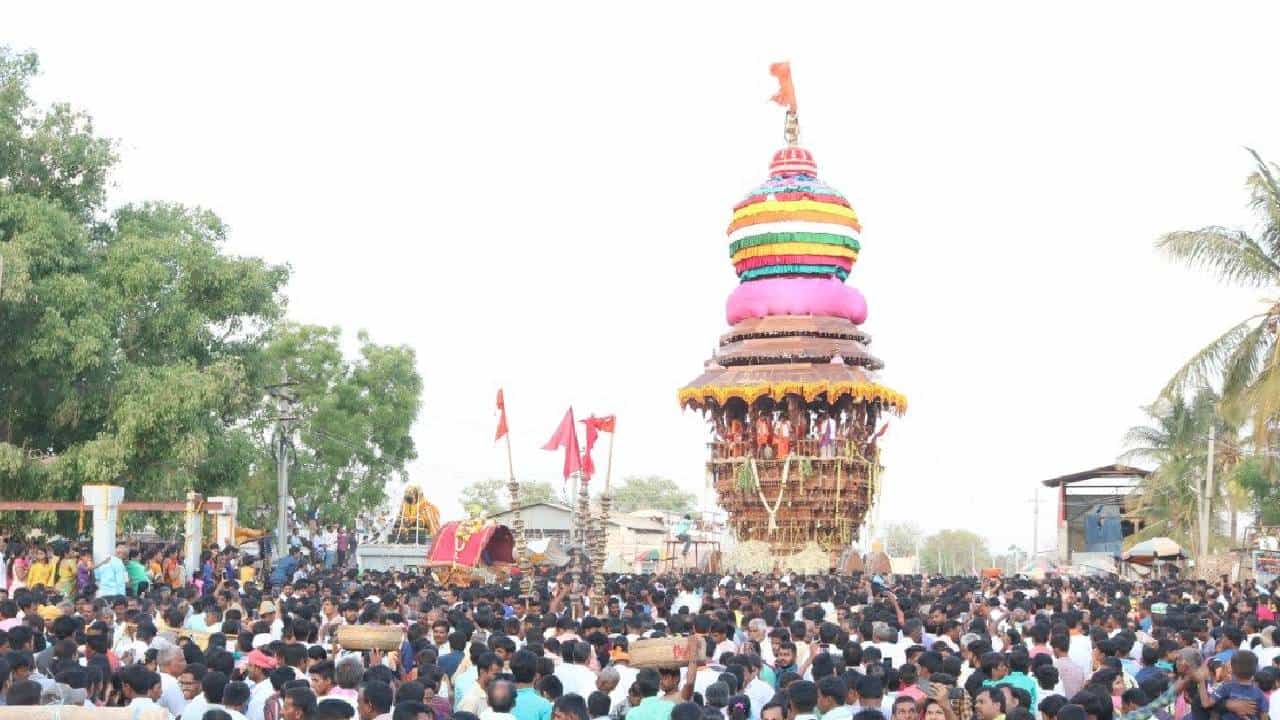 ನಾರದಮುನಿ ಸ್ವಾಮಿ ರಥೋತ್ಸವ ವೇಳೆ ರಥದ ಚಕ್ರಕ್ಕೆ ಸಿಲುಕಿ ಭಕ್ತ ಸಾವು