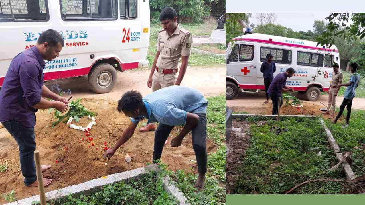 Bangalore Police: ಅನಾಥ ಶವಕ್ಕೆ ಅಂತ್ಯ ಸಂಸ್ಕಾರ ನೆರವೇರಿಸಿ, ಮಾನವೀಯತೆ-ಕರ್ತವ್ಯ ನಿಷ್ಠೆ ಮೆರೆದ ಬೆಂಗಳೂರು ಪೊಲೀಸರು! Bangalore Police: ಅನಾಥ ಶವಕ್ಕೆ ಅಂತ್ಯ ಸಂಸ್ಕಾರ ನೆರವೇರಿಸಿ, ಮಾನವೀಯತೆ-ಕರ್ತವ್ಯ ನಿಷ್ಠೆ ಮೆರೆದ ಬೆಂಗಳೂರು ಪೊಲೀಸರು!
