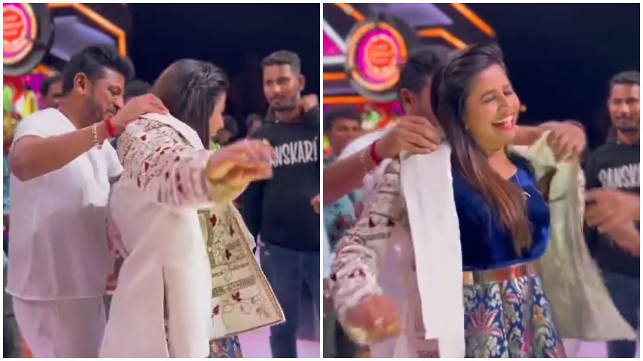 Anchor Anushree: ಆ್ಯಂಕರ್ ಅನುಶ್ರೀಗೆ ಜಾಕೆಟ್ ಗಿಫ್ಟ್ ನೀಡಿ, ಕೈಯಾರೆ ತೊಡಿಸಿದ ಶಿವಣ್ಣ; ವಿಡಿಯೋ ವೈರಲ್ Anchor Anushree: ಆ್ಯಂಕರ್ ಅನುಶ್ರೀಗೆ ಜಾಕೆಟ್ ಗಿಫ್ಟ್ ನೀಡಿ, ಕೈಯಾರೆ ತೊಡಿಸಿದ ಶಿವಣ್ಣ; ವಿಡಿಯೋ ವೈರಲ್