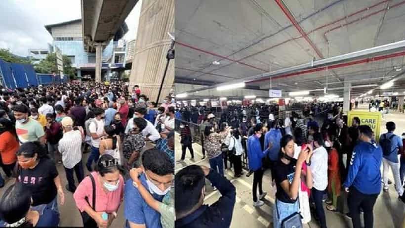ಬೆಂಗಳೂರು ಐಕಿಯಾ ಶಾಪಿಂಗ್ ಮಾಲ್ ಮಳಿಗೆಗೆ ಮುಗಿಬಿದ್ದ ಜನ; ನಾಗಸಂದ್ರ ಮೆಟ್ರೋ ಸ್ಟೇಷನ್ ಬಳಿ ಫುಲ್ ಟ್ರಾಫಿಕ್ ಜಾಮ್