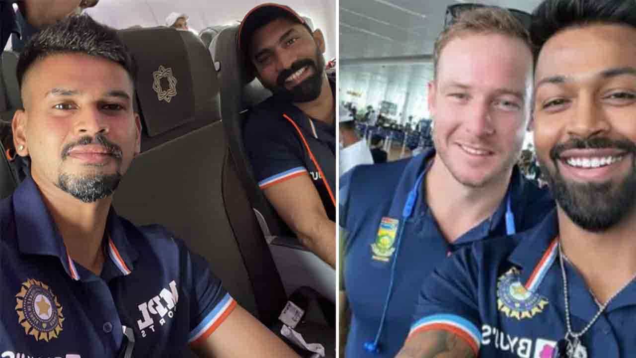 IND vs SA: ಒಂದೇ ವಿಮಾನದಲ್ಲಿ ಕಟಕ್​ಗೆ ಬಂದ ಭಾರತ-ದಕ್ಷಿಣ ಆಫ್ರಿಕಾ ಆಟಗಾರರು: ವೈರಲ್ ವಿಡಿಯೋ ನೋಡಿ