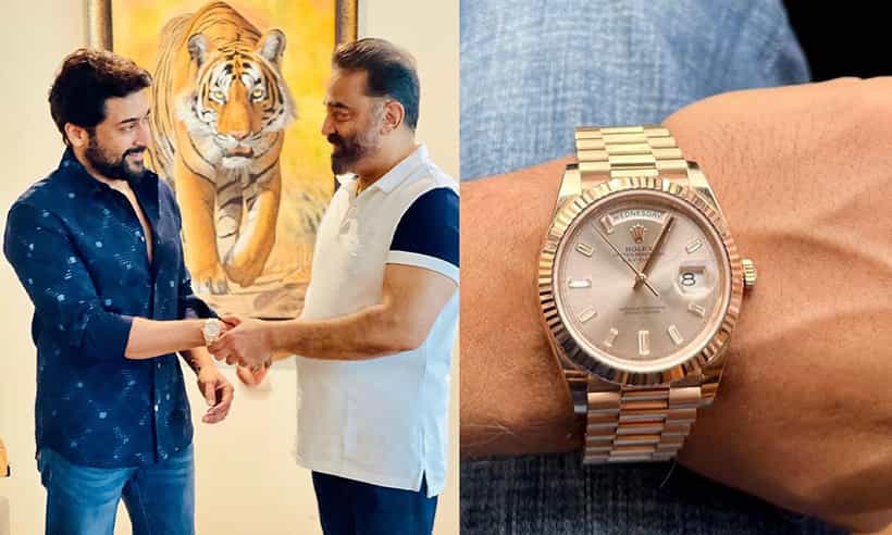 ‘ವಿಕ್ರಮ್’ ವಿಲನ್ ಸೂರ್ಯಗೆ ರೋಲೆಕ್ಸ್ ವಾಚ್ ಗಿಫ್ಟ್ ಕೊಟ್ಟ ಕಮಲ್ ಹಾಸನ್; ಇದರ ಬೆಲೆ ಎಷ್ಟು ಲಕ್ಷ? ಗೆಸ್ ಮಾಡಿ