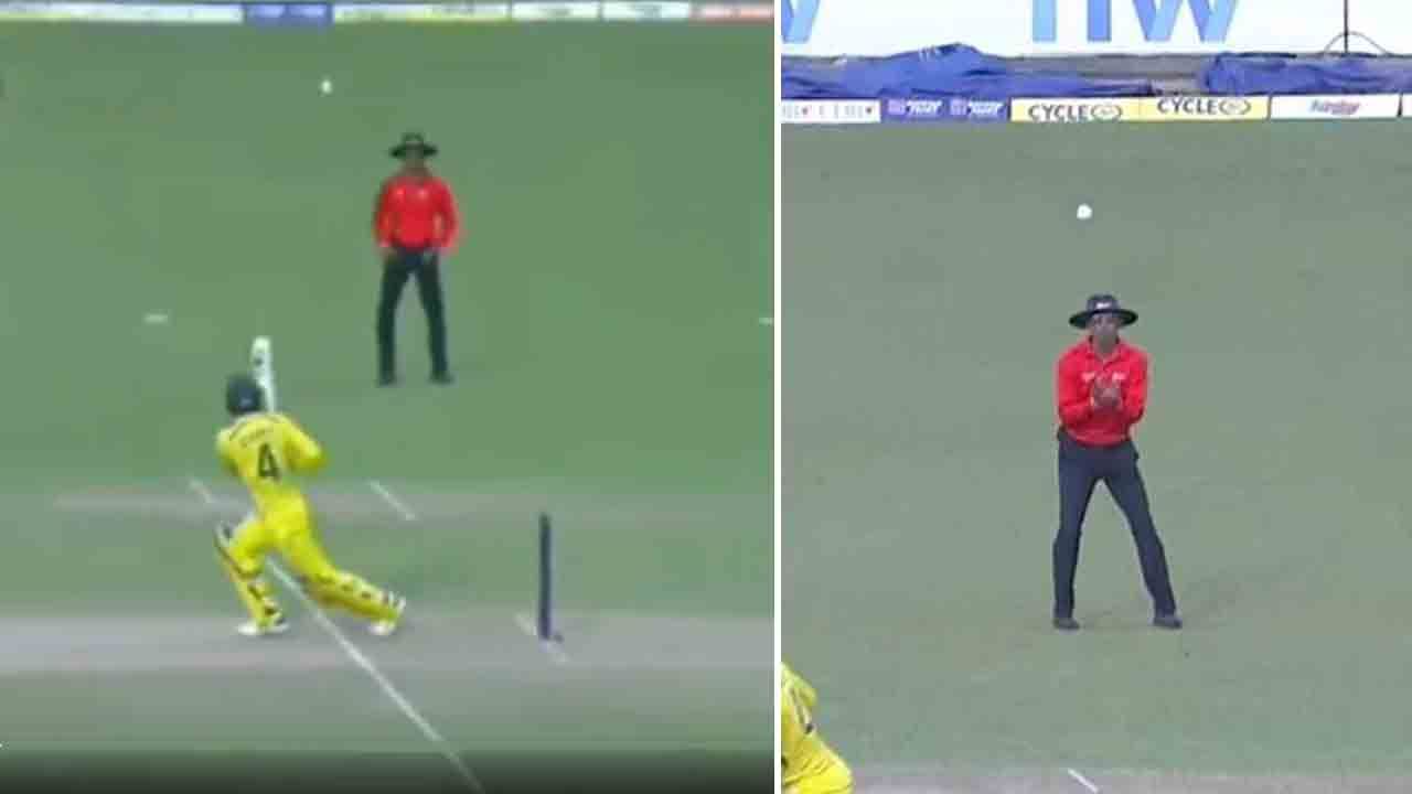 SL vs AUS: ಚೆಂಡು ಹತ್ತಿರ ಬಂದಾಗ ಕ್ಯಾಚ್ ಹಿಡಿಯಲು ಮುಂದಾದ ಅಂಪೈರ್ ಧರ್ಮಸೇನ: ಮುಂದೇನಾಯ್ತು? SL vs AUS: ಚೆಂಡು ಹತ್ತಿರ ಬಂದಾಗ ಕ್ಯಾಚ್ ಹಿಡಿಯಲು ಮುಂದಾದ ಅಂಪೈರ್ ಧರ್ಮಸೇನ: ಮುಂದೇನಾಯ್ತು?
