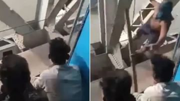Viral Video: ಚಲಿಸುತ್ತಿರುವ ರೈಲಿನಿಂದ ಸ್ಪೈಡರ್​ಮ್ಯಾನ್ ಶೈಲಿಯಲ್ಲಿ ಮೊಬೈಲ್ ಕದ್ದ ಖದೀಮ