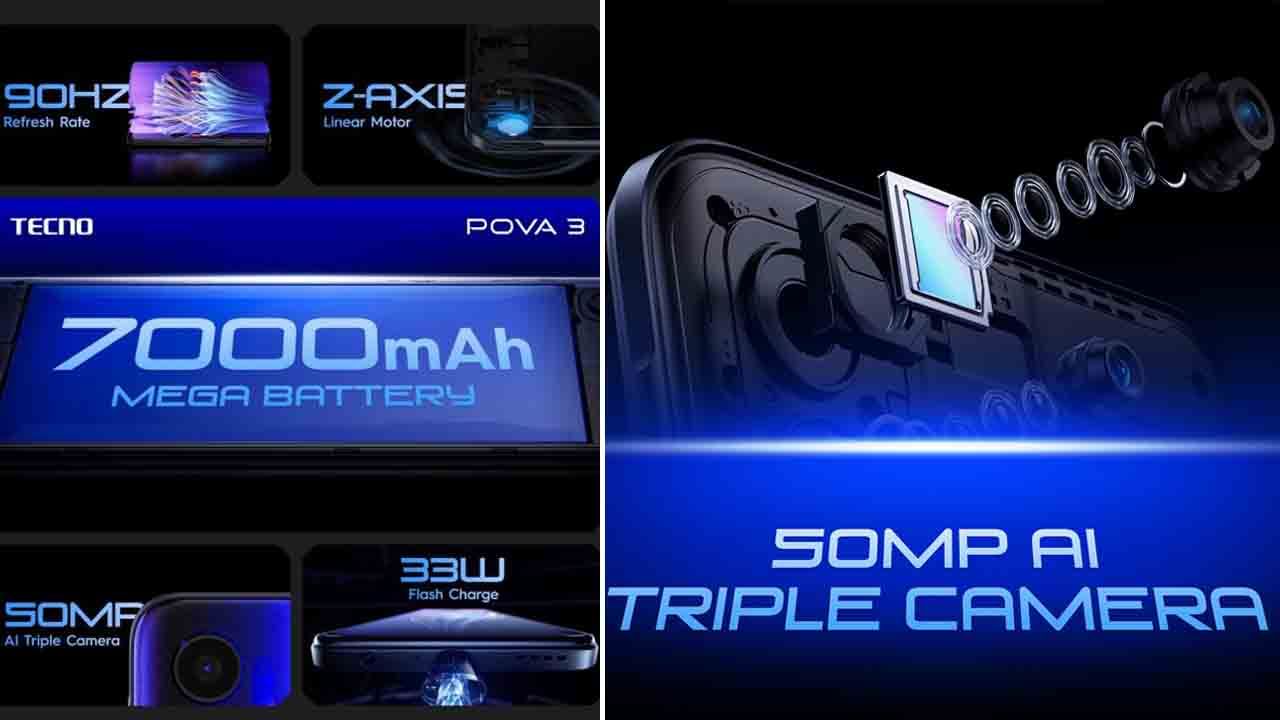 Tecno Pova 3: ಭಾರತಕ್ಕೆ ಬರುತ್ತಿದೆ ಬರೋಬ್ಬರಿ 7,000mAh ಬ್ಯಾಟರಿಯ ಸ್ಮಾರ್ಟ್ಫೋನ್: ಬೆಲೆ ಕೇವಲ … Tecno Pova 3: ಭಾರತಕ್ಕೆ ಬರುತ್ತಿದೆ ಬರೋಬ್ಬರಿ 7,000mAh ಬ್ಯಾಟರಿಯ ಸ್ಮಾರ್ಟ್ಫೋನ್: ಬೆಲೆ ಕೇವಲ …