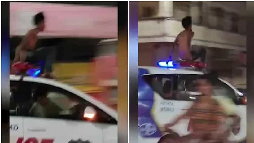 ಕುಡಿದ ಮತ್ತಿನಲ್ಲಿ ಪೊಲೀಸ್ ವಾಹನವೇರಿ ಕುಡುಕನ ಜಾಲಿ ರೈಡ್: ಇಲ್ಲಿದೆ ವೈರಲ್ ವಿಡಿಯೋ 
