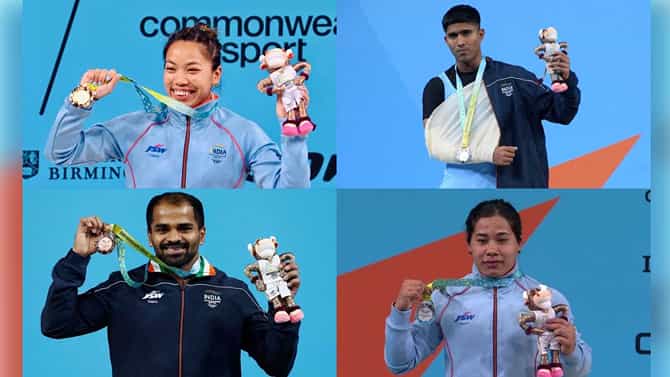 CWG 2022: ಒಂದೇ ದಿನ ನಾಲ್ಕು ಪದಕ: ಕಾಮನ್​ವೆಲ್ತ್ ಗೇಮ್ಸ್​ನಲ್ಲಿ ಭಾರತ ಭರ್ಜರಿ ಪ್ರದರ್ಶನ