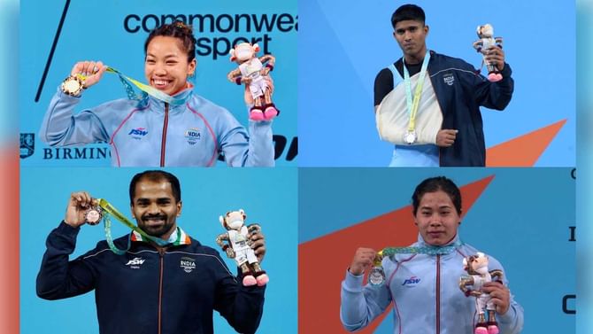 CWG 2022: ಒಂದೇ ದಿನ ನಾಲ್ಕು ಪದಕ: ಕಾಮನ್​ವೆಲ್ತ್ ಗೇಮ್ಸ್​ನಲ್ಲಿ ಭಾರತ ಭರ್ಜರಿ ಪ್ರದರ್ಶನ