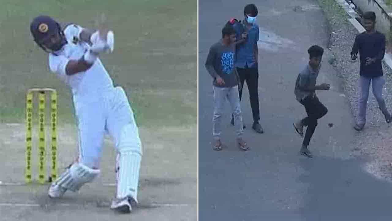 Dinesh Chandimal: ಚಂಡಿಮಲ್ ಸ್ಫೋಟಕ ಸಿಕ್ಸ್: ಸ್ಟೇಡಿಯಂನಿಂದಲೇ ಹೊರ ಹೋಗಿ ಪಾದಚಾರಿಗೆ ಬಡಿದ ಚೆಂಡು Dinesh Chandimal: ಚಂಡಿಮಲ್ ಸ್ಫೋಟಕ ಸಿಕ್ಸ್: ಸ್ಟೇಡಿಯಂನಿಂದಲೇ ಹೊರ ಹೋಗಿ ಪಾದಚಾರಿಗೆ ಬಡಿದ ಚೆಂಡು