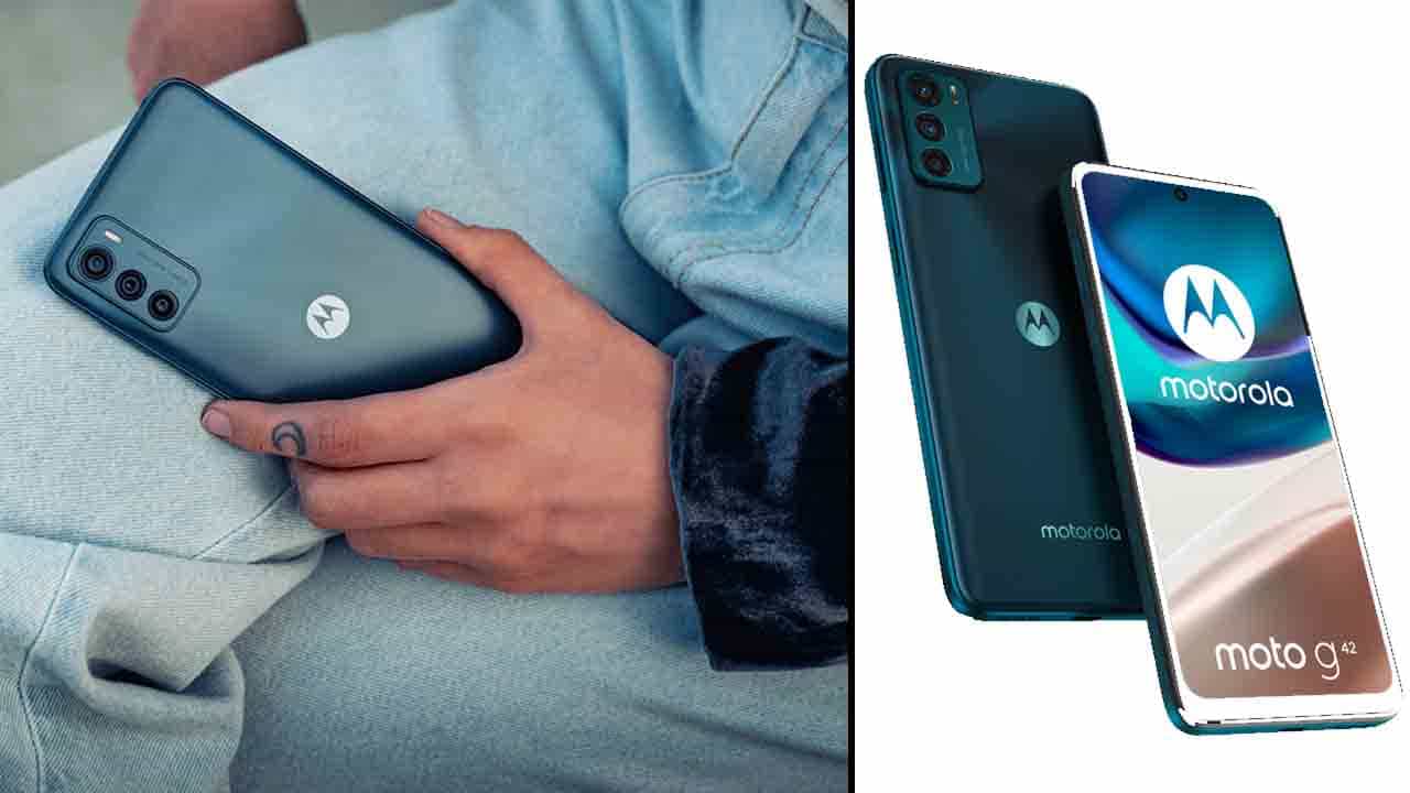 Moto G42: 50MP ಕ್ಯಾಮೆರಾ, 5000mAh ಬ್ಯಾಟರಿ: ಭರ್ಜರಿ ಸೇಲ್ ಕಾಣುತ್ತಿದೆ ಕಡಿಮೆ ಬೆಲೆಯ ಮೋಟೋ G42 Moto G42: 50MP ಕ್ಯಾಮೆರಾ, 5000mAh ಬ್ಯಾಟರಿ: ಭರ್ಜರಿ ಸೇಲ್ ಕಾಣುತ್ತಿದೆ ಕಡಿಮೆ ಬೆಲೆಯ ಮೋಟೋ G42