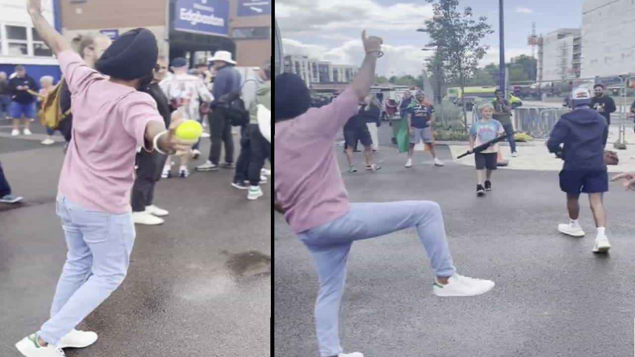 Viral Video: IND vs ENG ಪಂದ್ಯಕ್ಕೆ ಮಳೆಯಡ್ಡಿ, ಛತ್ರಿ, ಬಾಲ್ ಹಿಡಿದು ಕ್ರಿಕೆಟ್ ಆಡಿದ ಅಭಿಮಾನಿಗಳು Viral Video: IND vs ENG ಪಂದ್ಯಕ್ಕೆ ಮಳೆಯಡ್ಡಿ, ಛತ್ರಿ, ಬಾಲ್ ಹಿಡಿದು ಕ್ರಿಕೆಟ್ ಆಡಿದ ಅಭಿಮಾನಿಗಳು