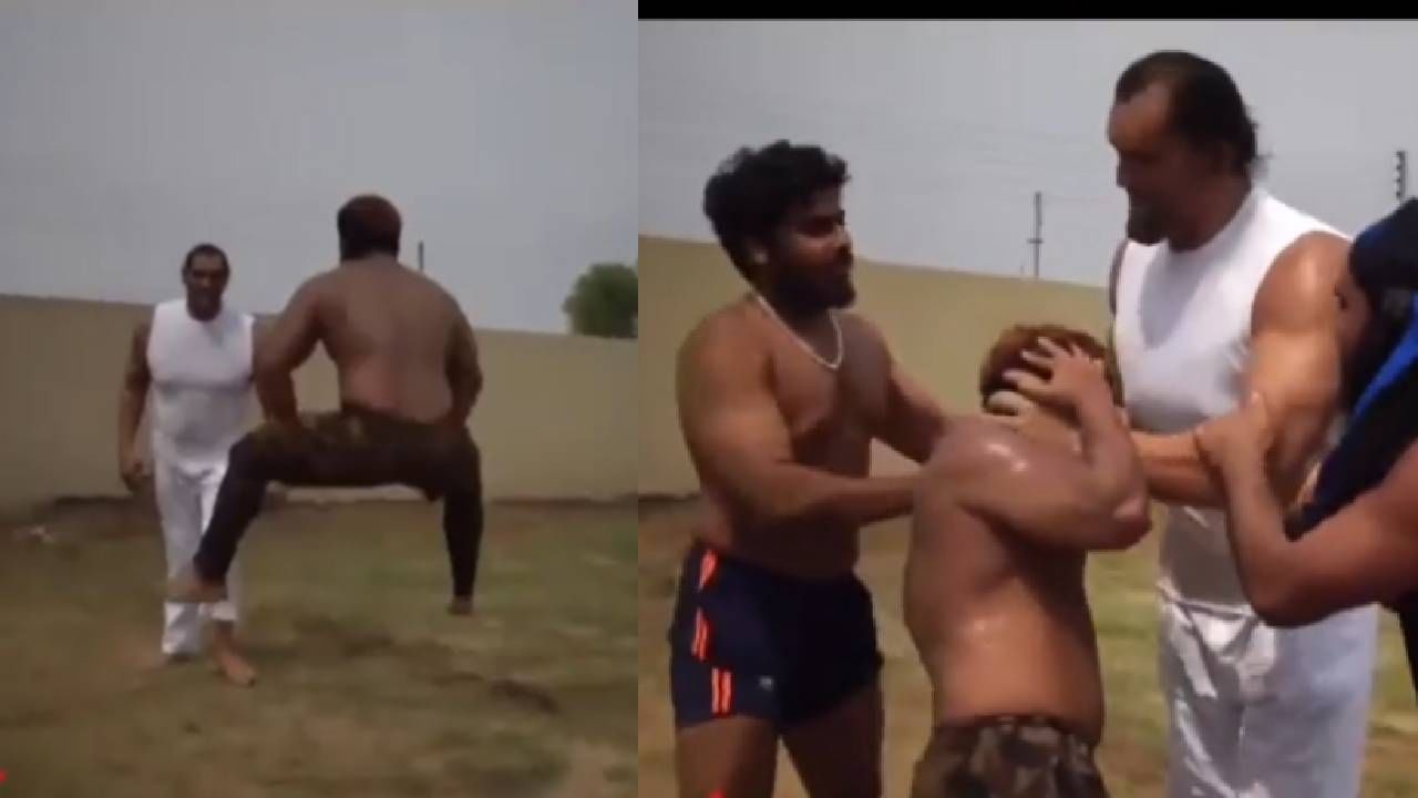 Viral Video: ರೆಸ್ಲರ್ ದಿ ಗ್ರೇಟ್ ಖಲಿ ಜೊತೆ ಕಬಡ್ಡಿ ಆಡಿ ಫಜೀತಿಗೆ ಸಿಲುಕಿದ ವ್ಯಕ್ತಿ! ವಿಡಿಯೋ ನೋಡಿ