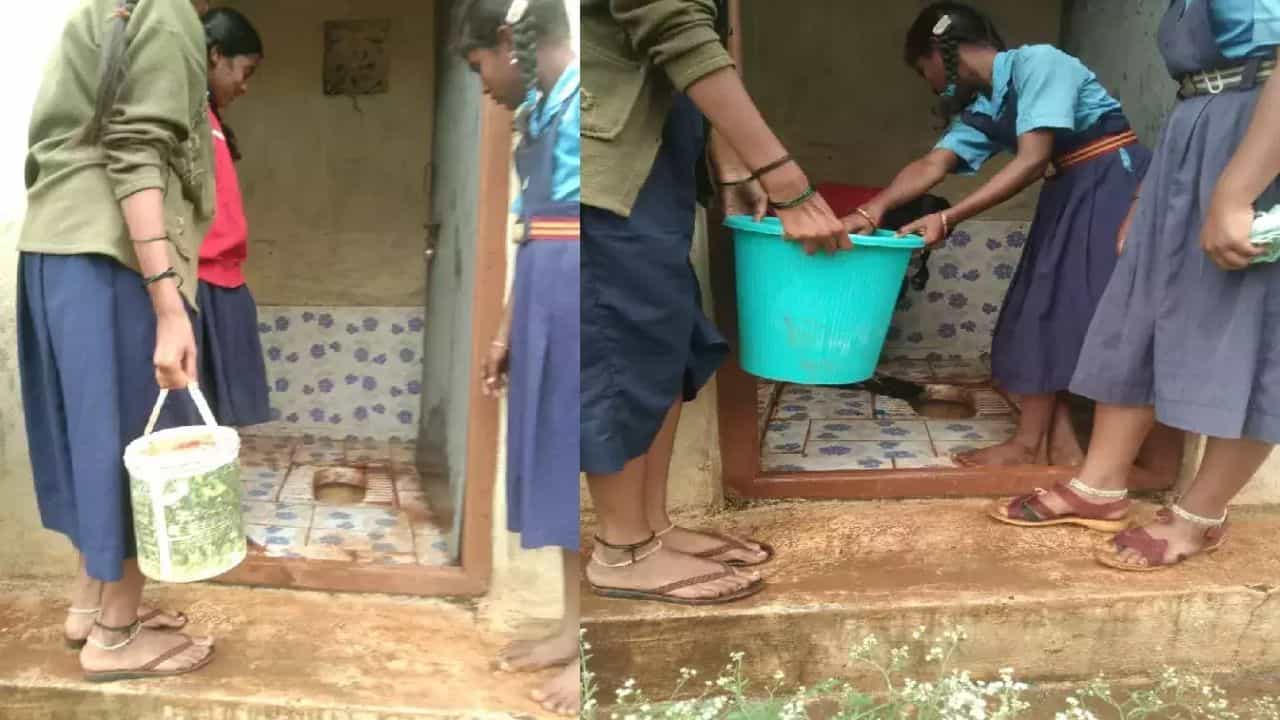 Viral Video: ಶಾಲೆಗೆ ತಡವಾಗಿ ಬಂದಿದ್ದಕ್ಕೆ ವಿದ್ಯಾರ್ಥಿನಿಯರ ಕೈಯಲ್ಲಿ ಶೌಚಾಲಯ ಸ್ವಚ್ಛಗೊಳಿಸಿದ ಶಿಕ್ಷಕರು! Viral Video: ಶಾಲೆಗೆ ತಡವಾಗಿ ಬಂದಿದ್ದಕ್ಕೆ ವಿದ್ಯಾರ್ಥಿನಿಯರ ಕೈಯಲ್ಲಿ ಶೌಚಾಲಯ ಸ್ವಚ್ಛಗೊಳಿಸಿದ ಶಿಕ್ಷಕರು!