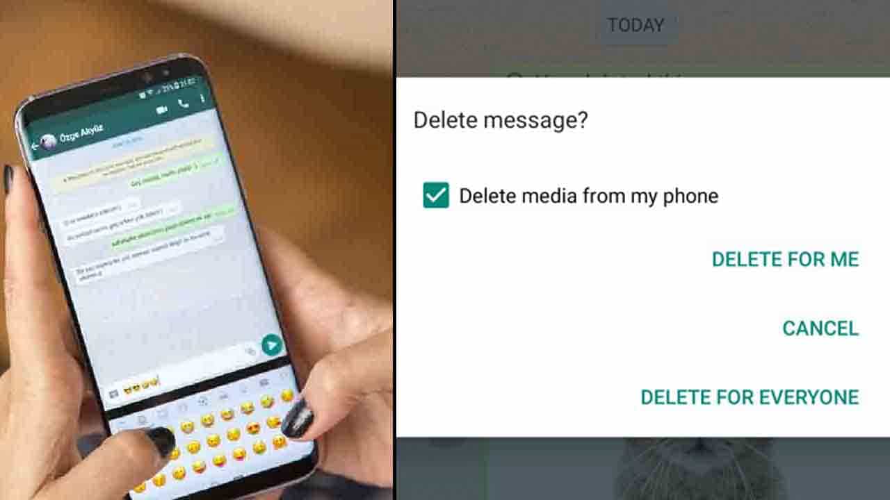 Whatsapp: ವಾಟ್ಸ್ಆ್ಯಪ್ನಲ್ಲಿ ಶಾಕಿಂಗ್ ಫೀಚರ್: ಮೆಸೇಜ್ ಡಿಲೀಟ್ ಮಾಡುವಾಗ ಸಿಗುತ್ತೆ ಹೊಸ ಆಯ್ಕೆ Whatsapp: ವಾಟ್ಸ್ಆ್ಯಪ್ನಲ್ಲಿ ಶಾಕಿಂಗ್ ಫೀಚರ್: ಮೆಸೇಜ್ ಡಿಲೀಟ್ ಮಾಡುವಾಗ ಸಿಗುತ್ತೆ ಹೊಸ ಆಯ್ಕೆ