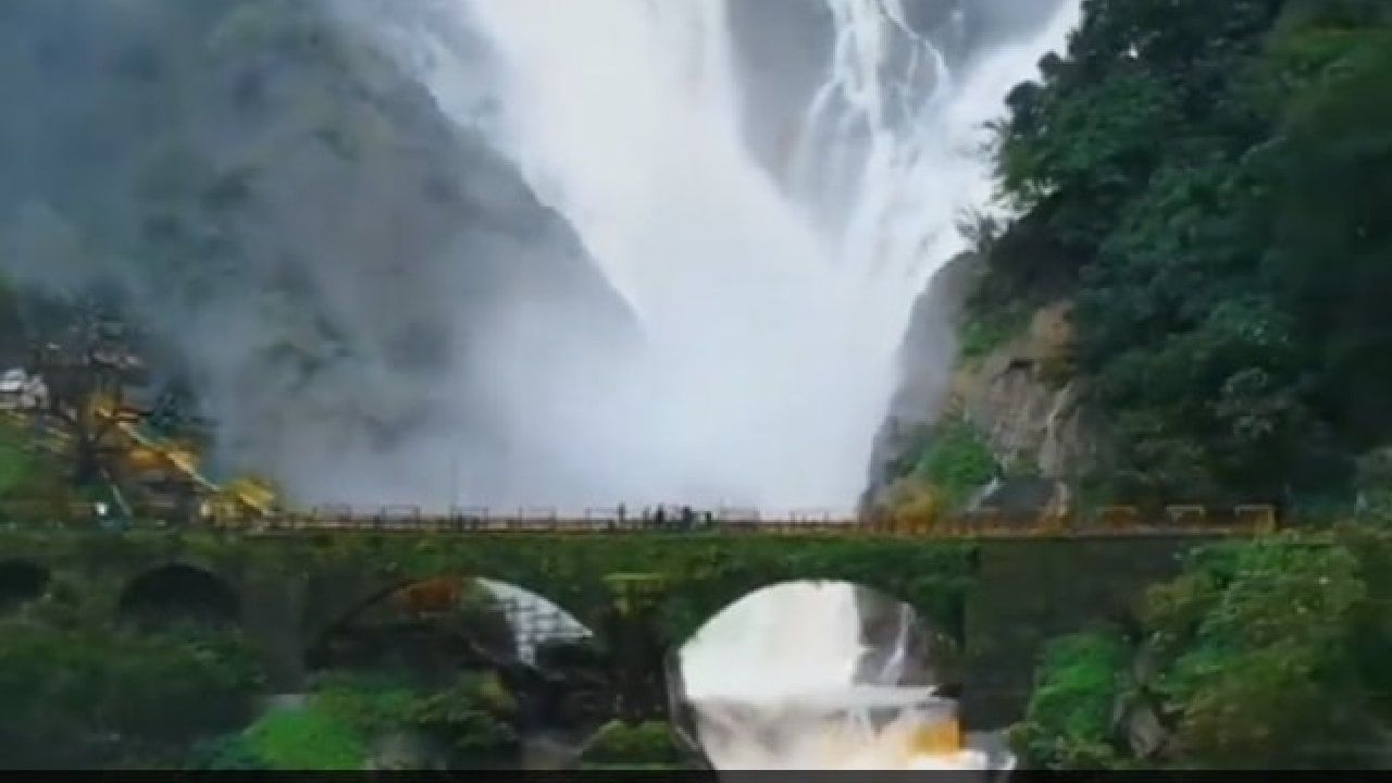 Dudhsagar Falls: ಭೂಮಿ-ಸ್ವರ್ಗದ ಮಿಲನ!; ಹಾಲ್ನೊರೆಯಾಗಿ ಧುಮ್ಮಿಕ್ಕುವ ದೂಧ್​ಸಾಗರ್ ಜಲಪಾತದ​ ವಿಡಿಯೋ ವೈರಲ್