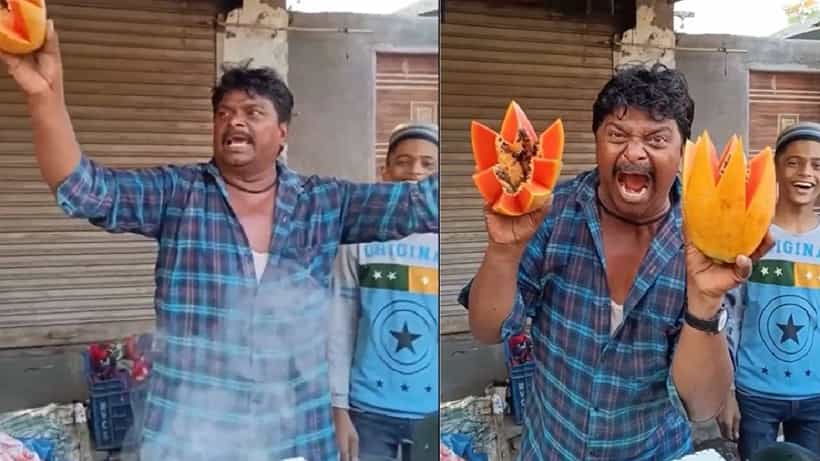 Viral Video: ಈ ರೀತಿಯಾಗಿ ಹಣ್ಣು ಮಾರಾಟ ಮಾಡುವುದನ್ನು ನೀವು ಎಲ್ಲಾದರೂ ನೋಡಿದ್ದೀರಾ..?