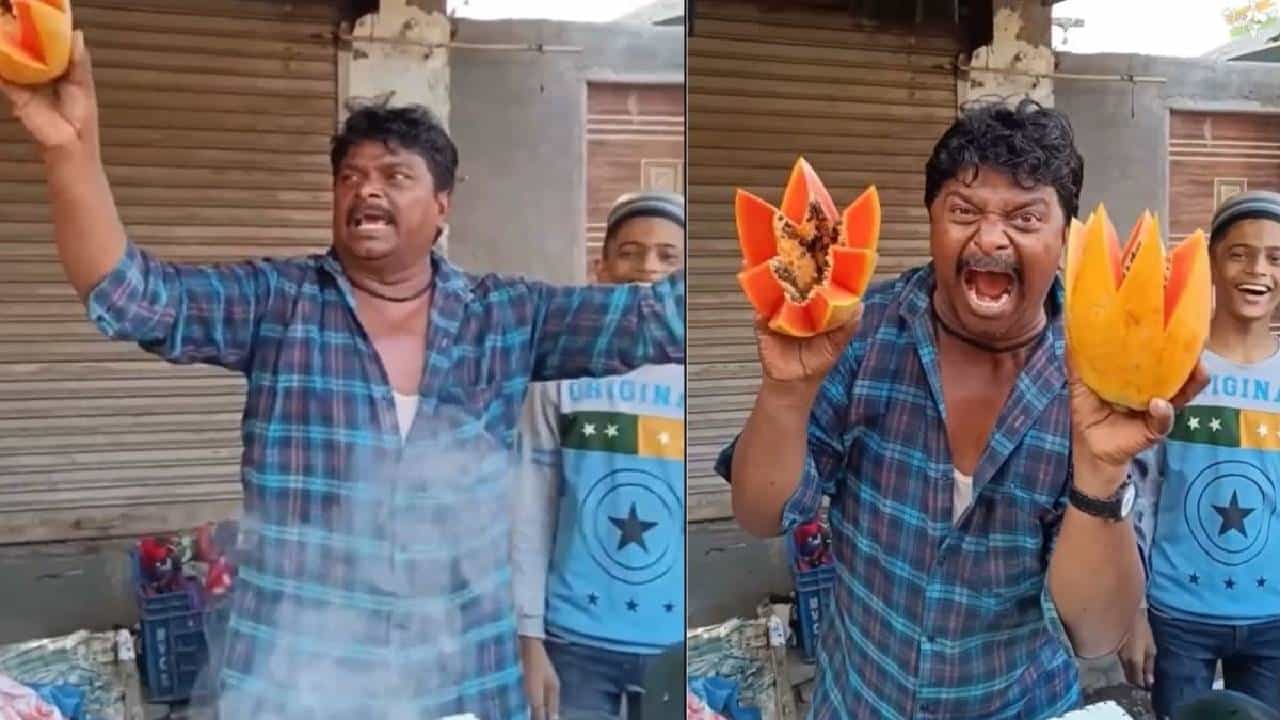 Viral Video: ಈ ರೀತಿಯಾಗಿ ಹಣ್ಣು ಮಾರಾಟ ಮಾಡುವುದನ್ನು ನೀವು ಎಲ್ಲಾದರೂ ನೋಡಿದ್ದೀರಾ..? Viral Video: ಈ ರೀತಿಯಾಗಿ ಹಣ್ಣು ಮಾರಾಟ ಮಾಡುವುದನ್ನು ನೀವು ಎಲ್ಲಾದರೂ ನೋಡಿದ್ದೀರಾ..?