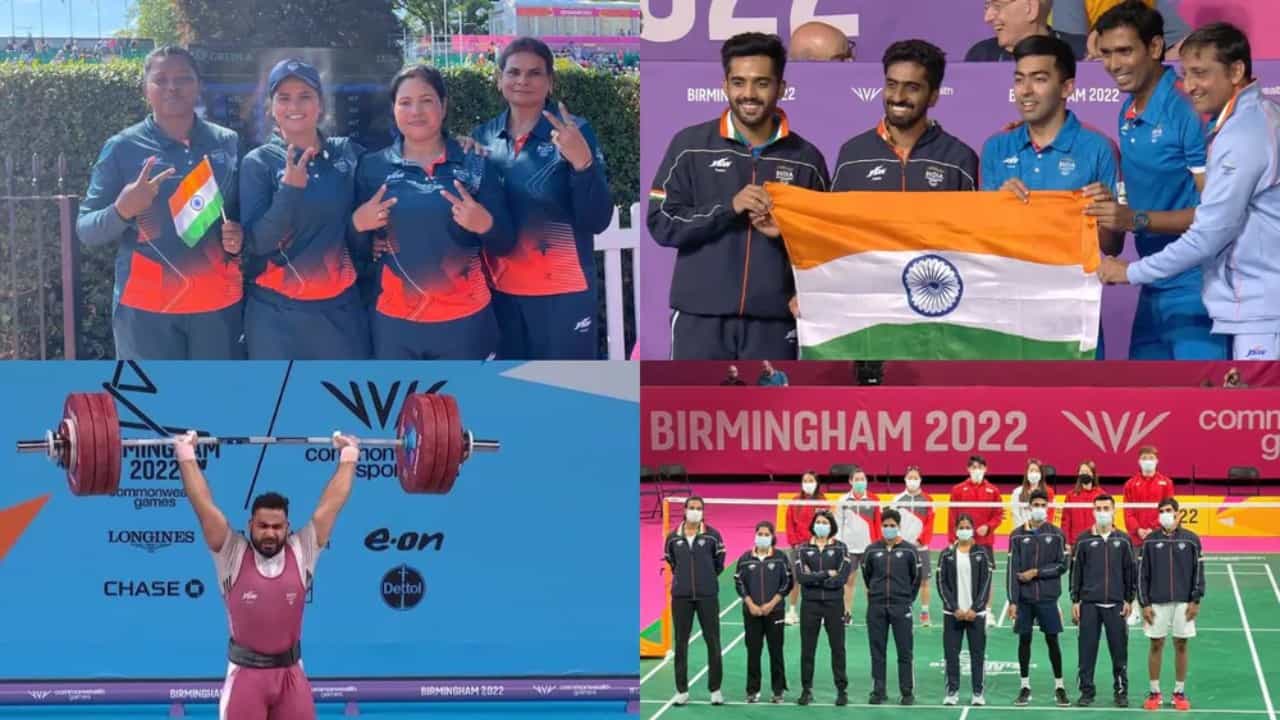 CWG 2022 Indian Medal Winners: 6ನೇ ಸ್ಥಾನದಲ್ಲಿ ಭಾರತ, ವೇಟ್ಲಿಫ್ಟರ್ಗಳ ಪಾರುಪತ್ಯ; ಇದು ಪದಕ ವಿಜೇತರ ಸಂಪೂರ್ಣ ಪಟ್ಟಿ CWG 2022 Indian Medal Winners: 6ನೇ ಸ್ಥಾನದಲ್ಲಿ ಭಾರತ, ವೇಟ್ಲಿಫ್ಟರ್ಗಳ ಪಾರುಪತ್ಯ; ಇದು ಪದಕ ವಿಜೇತರ ಸಂಪೂರ್ಣ ಪಟ್ಟಿ